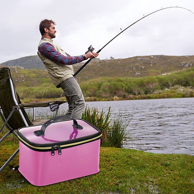 Fridja Summer Savings Fishing Bucket Live Fish Container Foldable Fishing Box with Thickened Water Bucket for Storing Fish - Fishing Gear Accessory Birthday Gift