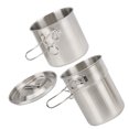 thumbnail image 4 of Camping Cookware, Stainless Steel Camp Cooking Pot Camp Cook Set 2Pcs  For Hiking For Camping For Backpacking For Picnic, 4 of 8