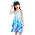 thumbnail image 4 of 2025 Robe Chat Fleurie pour Tout-Petit Bohème Fleurs Sans Manches Plage Grande Taille Robe de Ballet Bretelles Robe Princesse, 4 of 4