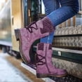 thumbnail image 2 of CEHVOM Autumn And Winter New Woolen Yarn Snow Boots Back Strap Plus Size Boots Women, 2 of 4