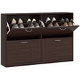 thumbnail image 1 of HOMCOM Armoire de Rangement pour Chaussures Rabattable, Étagère à Chaussures en Bois, Étagère d'Entrée, 1 of 10