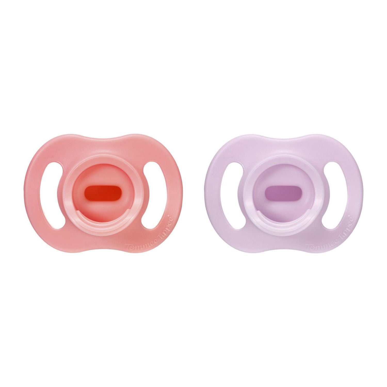 Tommee Tippee Ultra-light StayPut Pacifier, One-Piece Silicone Design, 0-6m, 2 Pack