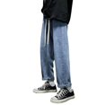 thumbnail image 1 of B91xZ Men's Straight Fit Jean Washed Distressed Slim Fit Straight Jeans,B XXL, 1 of 4