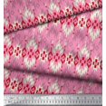 thumbnail image 3 of Soimoi Georgette Viscose Fabric Aztec Geometric Print Fabric by The Yard 42 Inch Wide, 3 of 3