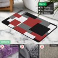 thumbnail image 3 of Red Black and White Grey Bath Mat 20"x32" Non Slip Quick Dry Super Water Absorbent Modern Bathroom Rug Washable Luxury Red Thin Bathroom Rugs Fit Under Door, 3 of 6