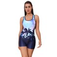 thumbnail image 1 of Charmo Womens Boyleg Swimsuit One Piece Racerback Athletic Bathing Suit Pro Swimwear, 1 of 6