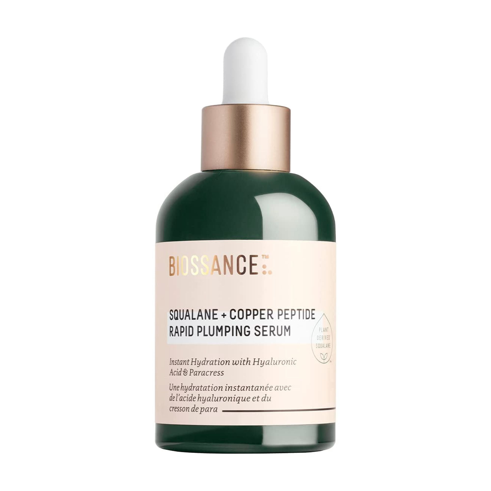 Biossance Sérum Repulpant Rapide au Squalane + aux Peptides de Cuivre.â€ ̄Sérum pour le Visage Puissant et Hydratant Qui Repulpe et Raffermit Instantanément avec des Peptides de Cuivre Stimulant le Collagène (1,69 fl oz)