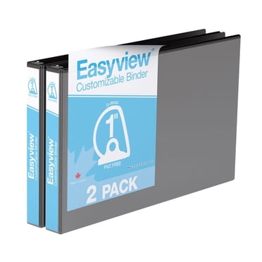 Davis Group Easyview Premium, Angle D Ring, Customizable, 11 x 17 Inch, Spreadsheet View Binder, 2 Pack, 1"