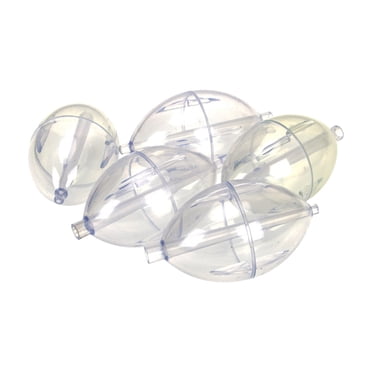 Visland 5 Pcs Flotteur à Bulles Ovale de Pêche Transparent Ajustable Portable Remplissage d'Eau Glissant Lancer Spin Bobber Kit Équipement de Pêche Extérieur