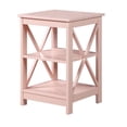 thumbnail image 2 of Convenience Concepts Oxford Table d'Appoint avec Étagères, Fini Bois Rose Pâle, 2 of 6