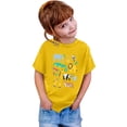 thumbnail image 2 of PMVFHDE T-Shirts Garçons Garçon et Fille Mode Décontractée Imprimé Col Rond Ample Manches Courtes T-Shirt Haut Jaune, 2-3 Ans, 2 of 3