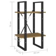 thumbnail image 4 of vidaXL 2-Tier Book Cabinet 40x30x70 cm Solid Pine Wood, 4 of 5