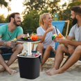 thumbnail image 4 of Costway 4 Gallon Portable Cooler Bar Table with Handle Bottle Opener & Lift Top Lid Black, 4 of 10