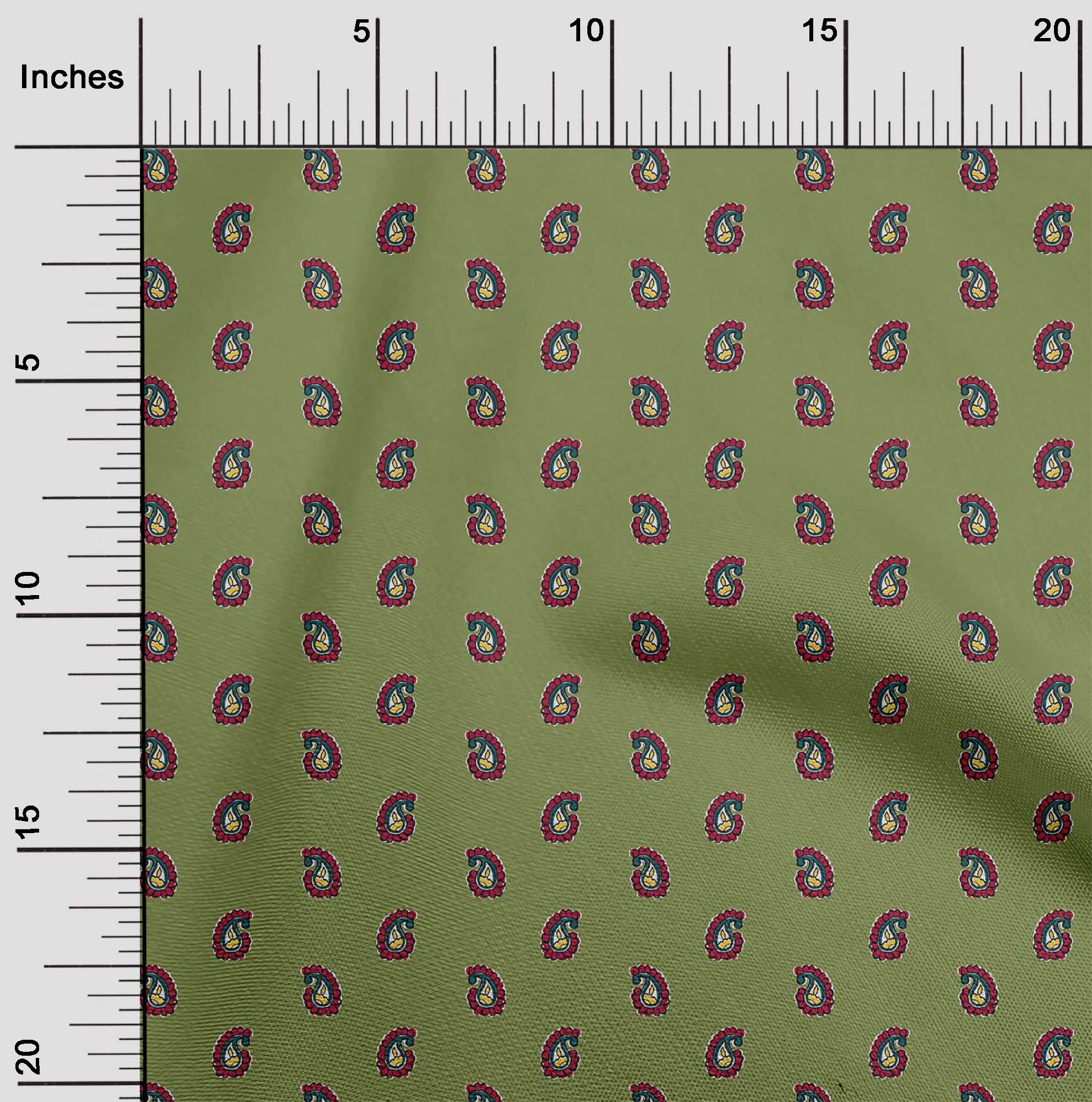 oneOone Viscose Chiffon Fabric Paisley Block Fabric Prints By Yard 42 Inch Wide