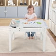 thumbnail image 2 of Costway Table de Jeu Multi-Activités pour Enfants Bureau en Bois pour Blocs de Construction avec Rangement Rouleau de Papier, 2 of 10