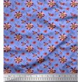 thumbnail image 1 of Soimoi Poly Georgette Fabric Damask Design,Leaves & Aster Floral Decor Fabric Printed Yard 42 Inch Wide, 1 of 3
