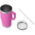 thumbnail image 4 of YETI Rambler Tasse en Paille 25 oz, Isolée sous Vide, Acier Inoxydable, Fuchsia Fleurs Sauvages, 4 of 8