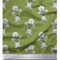 thumbnail image 1 of Soimoi Modal Satin Fabric Leaves & Floral Block Print Fabric by The Yard 42 Inch Wide, 1 of 3