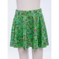 thumbnail image 3 of Lejafay Girls Flared Pleated A-Line Skirts Shiny Metallic Dance Performance Costume Cheerleading Uniform Green XS, 3 of 7