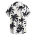 thumbnail image 1 of Weiqiqre Mens T Shirts Loose Fit, Floral Print Tropical Button Down Shirts, 1 of 3