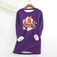 thumbnail image 1 of Tenues d'Hiver Mode Femme Noël Imprimé Manches Régulières Hiver Ample Vacances Décontracté Manches Col Rond Chemise Hauts Mignons Tenues d'Hiver en Liquidation, 1 of 5