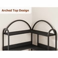thumbnail image 3 of L Shaped Bookshelf Arched 5 Tier Corner Shelf,Industrial Bookcase, Large Bookcase with Metal Frame, Etagere Shelf Corner Display Rack for Living Room Bedroom, 3 of 9