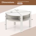 thumbnail image 3 of Gymax 29.5'' 2-Tier Round Coffee Table w/ Storage 4 Shelves Faux Wooden Top, 3 of 10