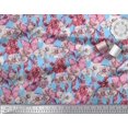 thumbnail image 3 of Soimoi Moss Georgette Fabric Butterfly & Orchids Floral Fabric Prints by Yard 42 Inch Wide, 3 of 3