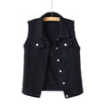 thumbnail image 2 of WRKEKC Vestes pour Femmes Tendance, Trench pour Femmes, Veste Sans Manches Unie de Printemps pour Femmes, 2 of 6