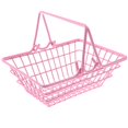 thumbnail image 1 of HILABEE Kids Mini Metal Supermarket Shopping Basket For Kitchen Fruit Vegetable Food Pink small, 1 of 9