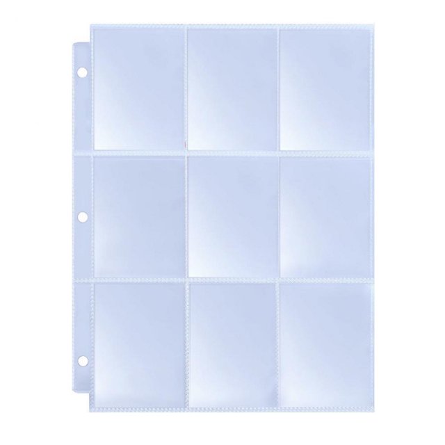 CEHVOM Transparent Jiugongge 3 Hole Positive And Negative Card Sleeve Loose Leaf