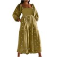 thumbnail image 2 of EGNMCR Robes d'Été Femmes Tendance 2024 Femmes Décontractées et Confortables Haut-Parleur Manches 3/4 Robe Imprimée Grande, 2 of 6