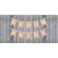 thumbnail image 4 of Inkdotpot Groom & Bride?Kraft Pre Strung Bunting Photo Booth Props Sign Party Decoration DIY Wedding Banner, 4 of 8