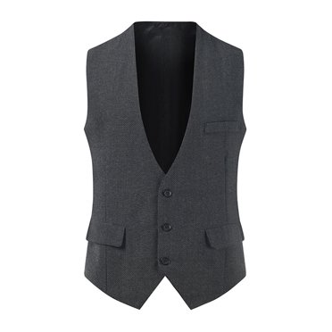 tumgatte Gilet Imprimé pour Homme Col en V Ajusté Gilet de Costume à Boutons Gilet Décontracté Liquidation