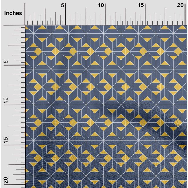 oneOone Cotton Poplin Fabric Square|Diamond & Triangle Geometric Print Fabric By The Yard 56 Inch Wide