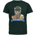 thumbnail image 1 of Oktoberfest Funny Cat Let's Get Lit Mens T Shirt Forest, 1 of 1