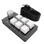 One hand Wired RGB Keyboard Mini Mechanical Keyboard USB Custom keyboard Macro Programmable keyboard 6