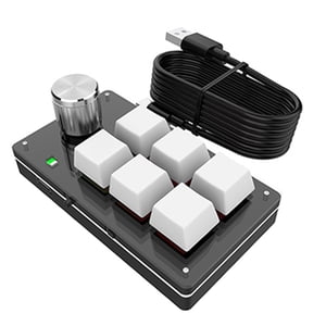 One hand Wired RGB Keyboard Mini Mechanical Keyboard USB Custom keyboard Macro Programmable keyboard 6