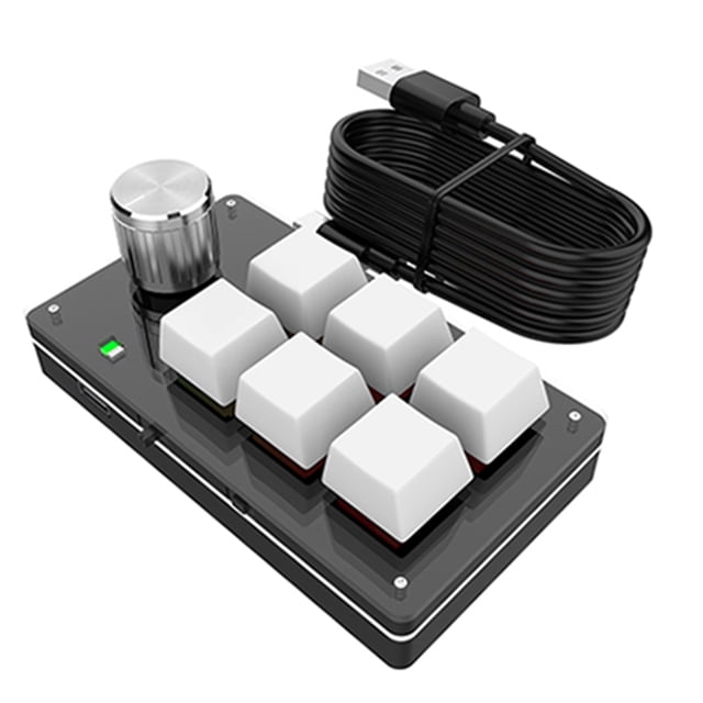 One hand Wired RGB Keyboard Mini Mechanical Keyboard USB Custom keyboard Macro Programmable keyboard 6