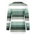 thumbnail image 4 of Chandails à Capuchon Mode pour Femmes 2023 Hauts Automne Manches Longues Ample Chandail à Enfiler Chemise Chic Décontracté Dames Rayé Col Rond Chandails 50 % de Rabais Liquidation Costumes d'Halloween/Noël, 4 of 5