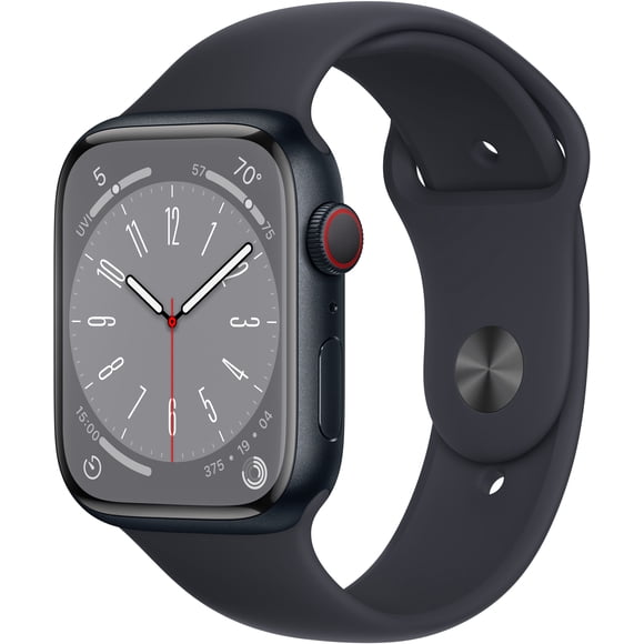 Refurbished Apple Watch Gen 8 Series 8 Cell 45mm Midnight Aluminum - Midnight Sport Band 3K638LL/A