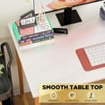 thumbnail image 3 of Computer desk 47'' Simple Desk with Adjustable Feet, Large Office Desk with Metal Legs, Modern Steel Frame Wood Study Desk for Home Office, Gold, 3 of 6