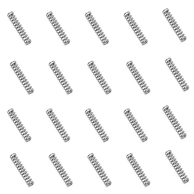 MroMax 20 Pcs Ressort Compressé, Diamètre du Fil 0.02 Pouces, 0.2 Pouces OD, 0.98 Pouces Longueur Libre, Ressort en Acier Gris Noir à Ressorts Allongés