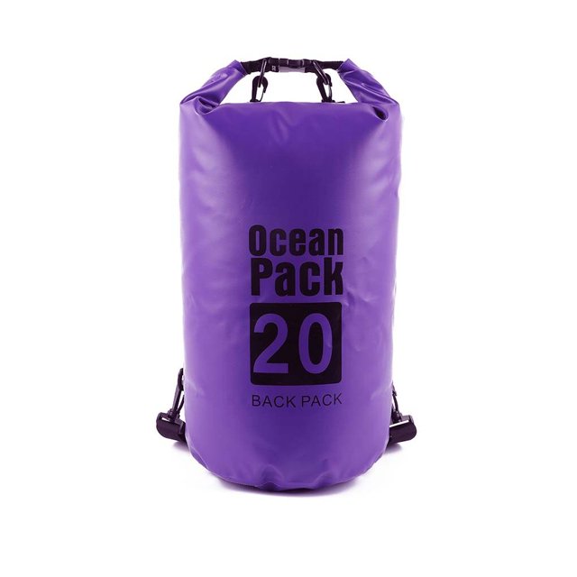 Waterproof Bags Multifunctional Outdoor Backpack Large-Capacity Equipment Foldable Kayak Rafting Bag Pool Beach Sports Purple 10L Single Shoulder