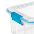 thumbnail image 3 of Sterilite 12 Qt Plastic Storage Bin Container Gasket Sealed Box, (6 Pack), 3 of 12