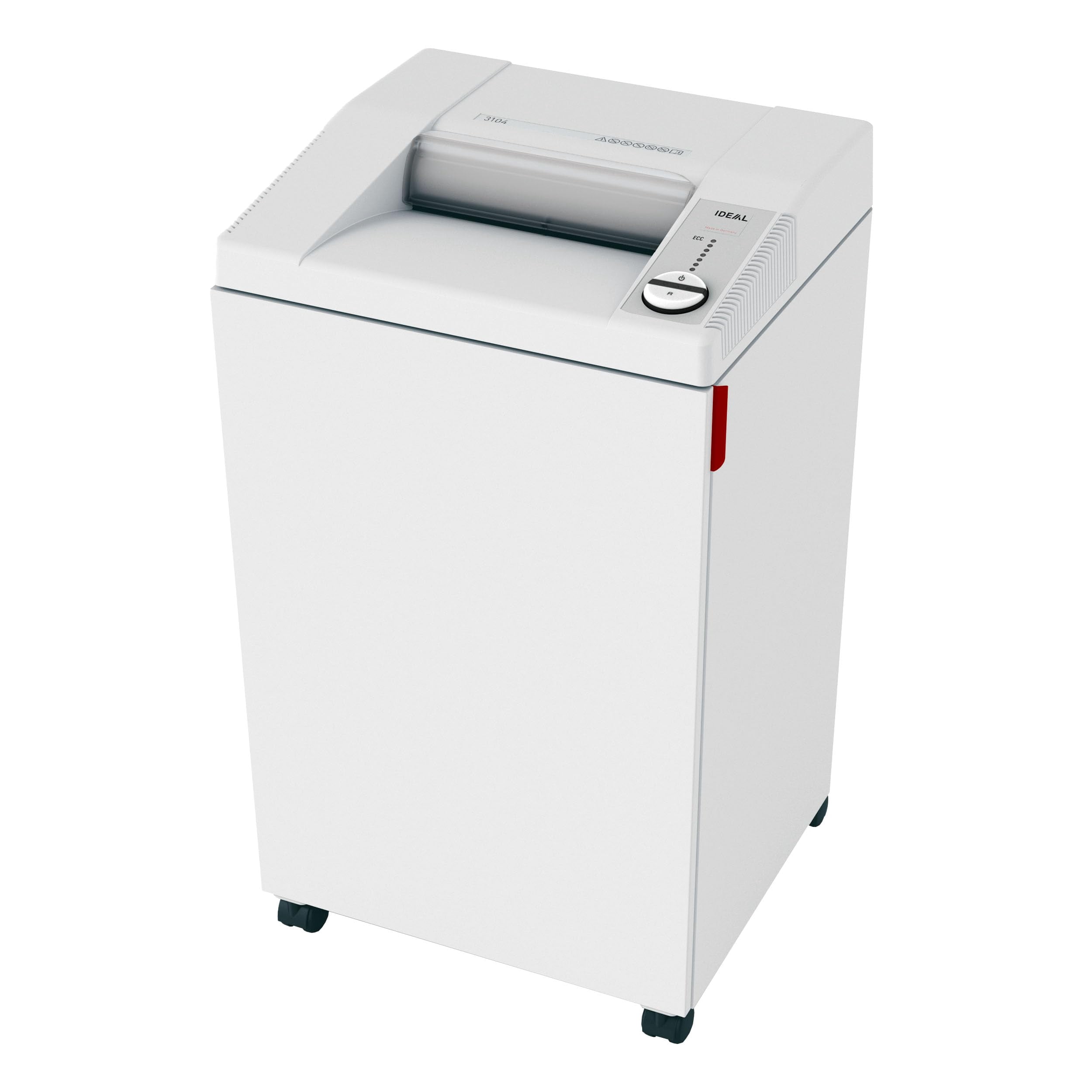 IDEAL 3104 Cross-Cut Commercial Office Paper Shredder Heavy Duty, Made in Germany, Continuous Operation, 22 to 25 Sheet Feed Capacity, 32-Gallon Bin, Shreds Staples/Credit Card, P-4 Security