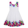 thumbnail image 1 of Robe Fille Imprimé Jardin de Fleurs Style Chinois Élégant 2 Ans, 1 of 4