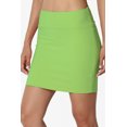 thumbnail image 4 of Jupe Tube Double Couche Taille Haute en Coton Extensible Basique pour Femmes, 4 of 7