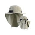 thumbnail image 1 of Chapeau d'Extérieur à 4 Panneaux avec Rabat et Grand Bord, Olive, 1 of 2