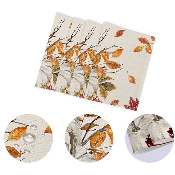 Christmas Stockings and Holders Thanksgiving Pumpkin Maple Placemat Set Pumpkin Decor Thanksgiving Placemats Cotton Linen Table Runner